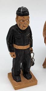 lot 249 image: Norwegian Carved and Painted Wood Figurines