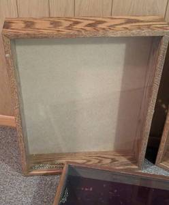 lot 251 image: Three Wood and Glass Display Cases