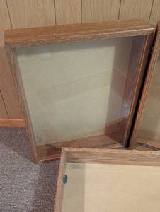lot 252 image: Three Wood and Glass Display Cases