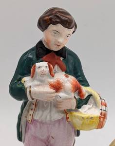 lot 255 image: Antique Painted Porcelain Figurines
