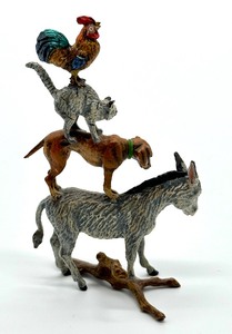 lot 72 image: Metal Bremen Town of Musicians Figurine
