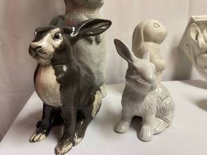 lot 201 image: Variety of Decorative Rabbit Figurines