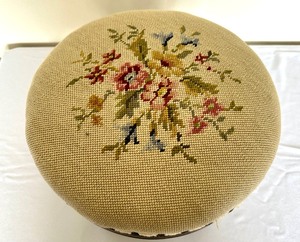 lot 22B image: Vintage Needlepoint Stool