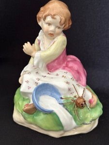 lot 109 image: Vintage Royal Worcester Little Miss Muffet Porcelain Figurine