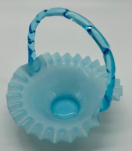 lot 123 image: Antique Victorian Glass Basket