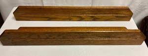 lot 254 image: Two Oak Wall Mount Shelves
