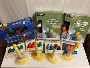 lot 259 image: Vintage Christmas Candles and Lights