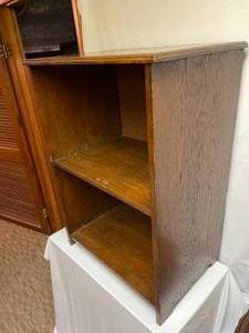 lot 268 image: Vintage Petite Wooden Two Shelf Storage Unit