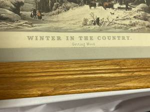 lot 298 image: G.H. Durrie Winter In The Country Framed Print