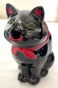 lot 175 image: Vintage Shafford Pottery Red Ware Cat Pitcher and Sugar Jar