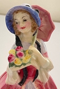 lot 304 image: Trio of Beautiful Royal Doulton Porcelain Figurines including Royal Doulton Lucy Ann Porcelain Figurine