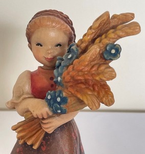 lot 306 image: Anri Ferrandiz Golden Sheaves Carved Wooden Figurine - Limited Edition