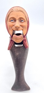 lot 130 image: Vintage Folk Art Wooden Carved Nut Cracker
