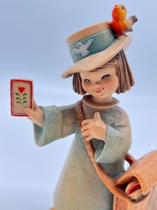 lot 152 image: Anri Wooden Carved Figurine Love Letter