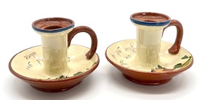 lot 159 image: Pair of English Candle Stick Holders