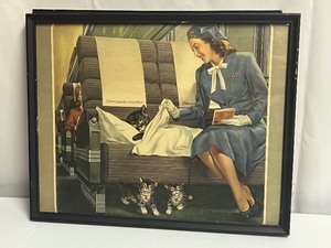 lot 284 image: Two Charles and Bracker Trains and Cats Framed Prints