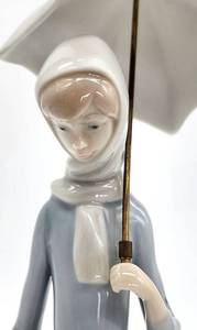 lot 326 image: Lovely Lladro Girl with Umbrella and Geese Figure #4510