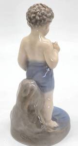 lot 329 image: Sweet Royal Copenhagen Boy Bathing Figure, Number 1786