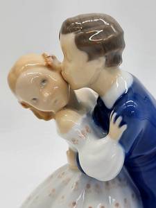 lot 342 image: Bing and Grndahl Youthful Boldness First Kiss Couple, Number 2162