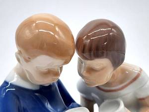 lot 345 image: Bing and Grndahl Unfair Treatment Porcelain Figurine, Number 2175