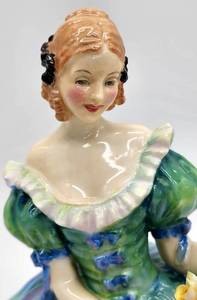 lot 361 image: Royal Doulton Roseanna Glazed Porcelain Figurine HN 1921