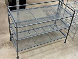 lot 507 image: Metal Desk Shelf 3-tier