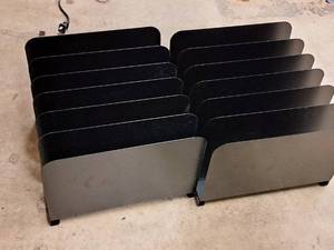 lot 515 image: Lot of (2) Metal 6-slot File Holders