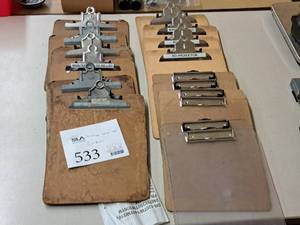 lot 533 image: Lot of (16) Clipboards