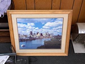 lot 541 image: Print - St. Paul MN , Wood FrameDouble Matte