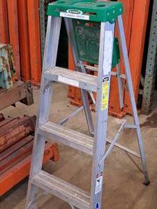 lot 240 image: Werner 4 Aluminum Step Ladder