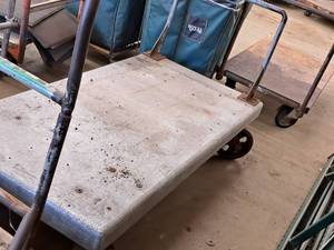 lot 266 image: Industrial Metal Rolling Cart 72x36x38