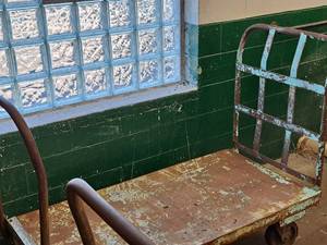 lot 269 image: Industrial Metal 2-Handle Rolling Cart 63x30x46