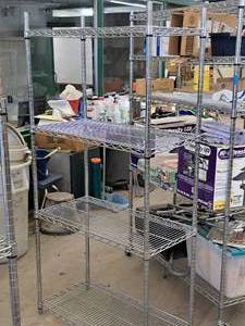 lot 284 image: Wire Shelving Rack 4-shelf 36x18x73-12