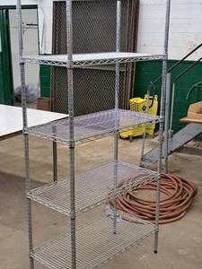 lot 289 image: Wire Shelving Rack 4-shelf 36x18x74-12