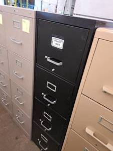lot 315 image: Metal File Cabinet 4-drawer