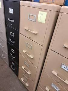 lot 316 image: Cole Metal File Cabinet 4-drawer