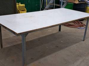 lot 321 image: Wood-TopMetal Work Table 96x48x32