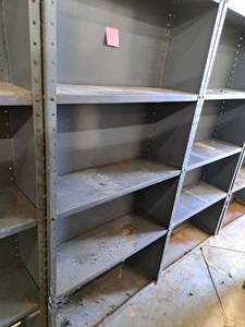 lot 326 image: Metal Storage Shelving Unit 4-shelf