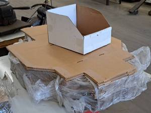 lot 382 image: Lot of (1 Bundle) Cardboard Organizer Bins 12x10x8-14