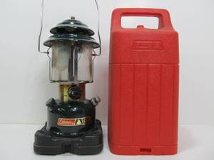 lot 39 image: Vintage COLEMAN Model CL2 Adjustable Lantern w Red Carrying Case