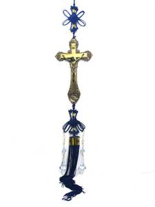 lot 43 image: Vintage Hanging Metal Ornate Religious Crucifix