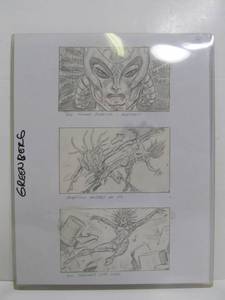lot 67 image: Hand Drawn Original Storyboard Artwork from the Film SPECIES (1995) 