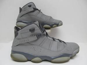 lot 116 image: Air Jordan 6 Rings Basketball ShoesSneakers Cool GreyWolf - Mens Size 13