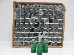 lot 120 image: Full Case of 30mm Green Glass Small Bottles - 180 total