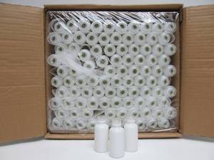 lot 122 image: Full Case of 30mm Matte White Glass Small Bottles - 180 total