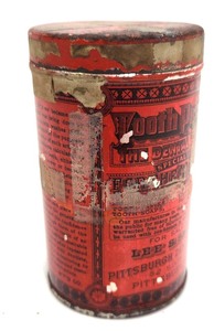 lot 189 image: Early Antique Advertising Tin - Lees Tooth Powder