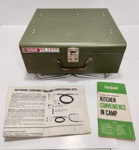lot 211 image: Like-New Vintage Benz-O-Matic Portable Camp Stove