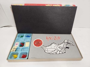 lot 212 image: Vintage 1960s Ideal KING ZOR Board Game & NOS Flintstones Sticker Set