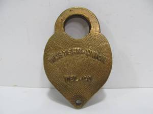 lot 127 image: WESTERN UNION Telegraph Company Brass Lock