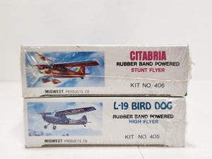lot 242 image: 2 Complete Unbuilt Balsa Wood Airplane Model Kits